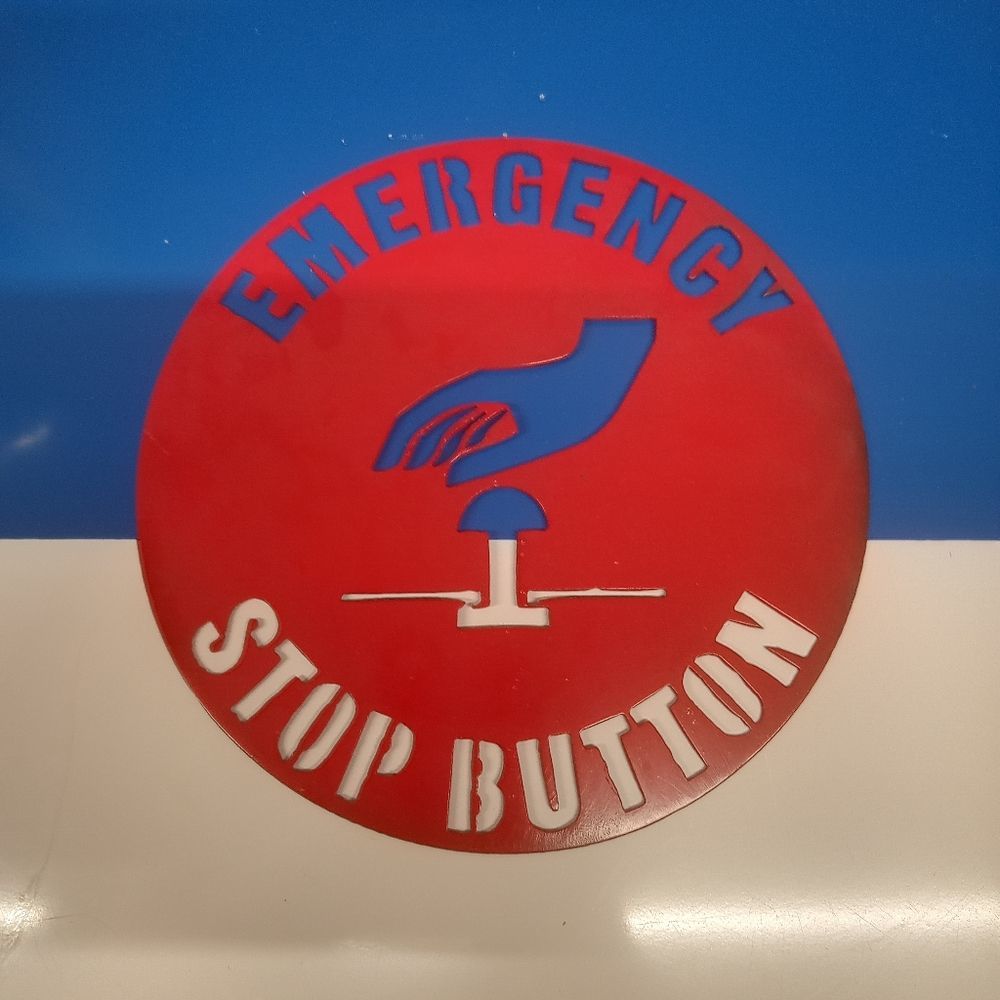 Emergency stop button 🛑 sign - Picture 3 of 5